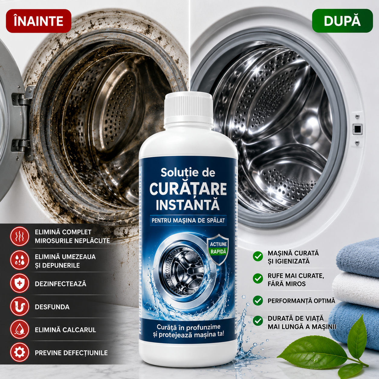 Soluție de curățare instantă
