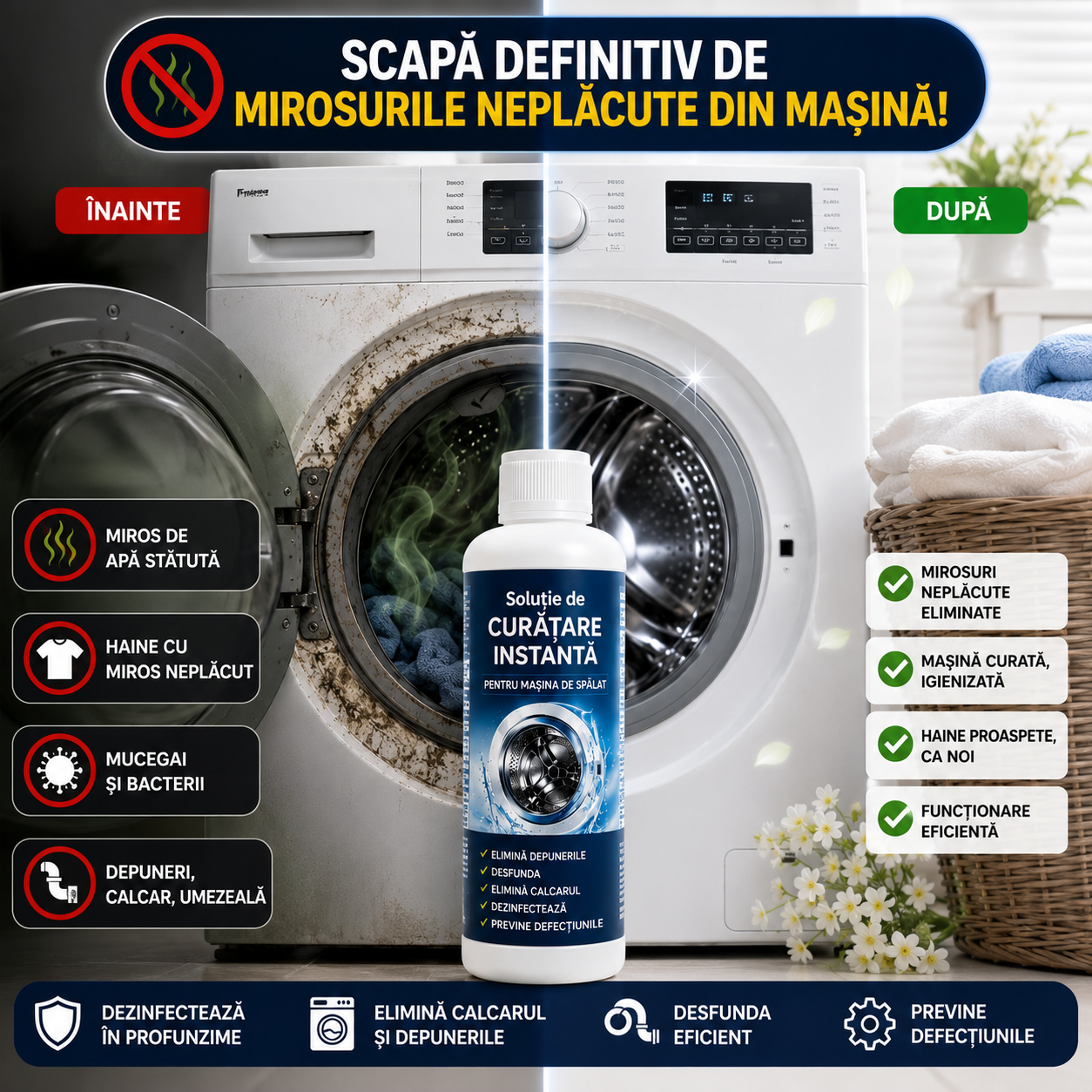 Soluție de curățare instantă