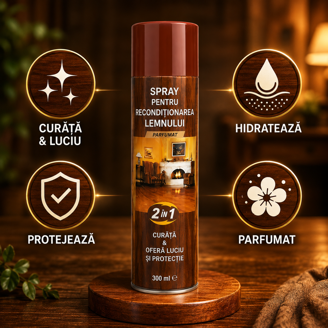 Spray recondiționare lemn, mobila si parchet