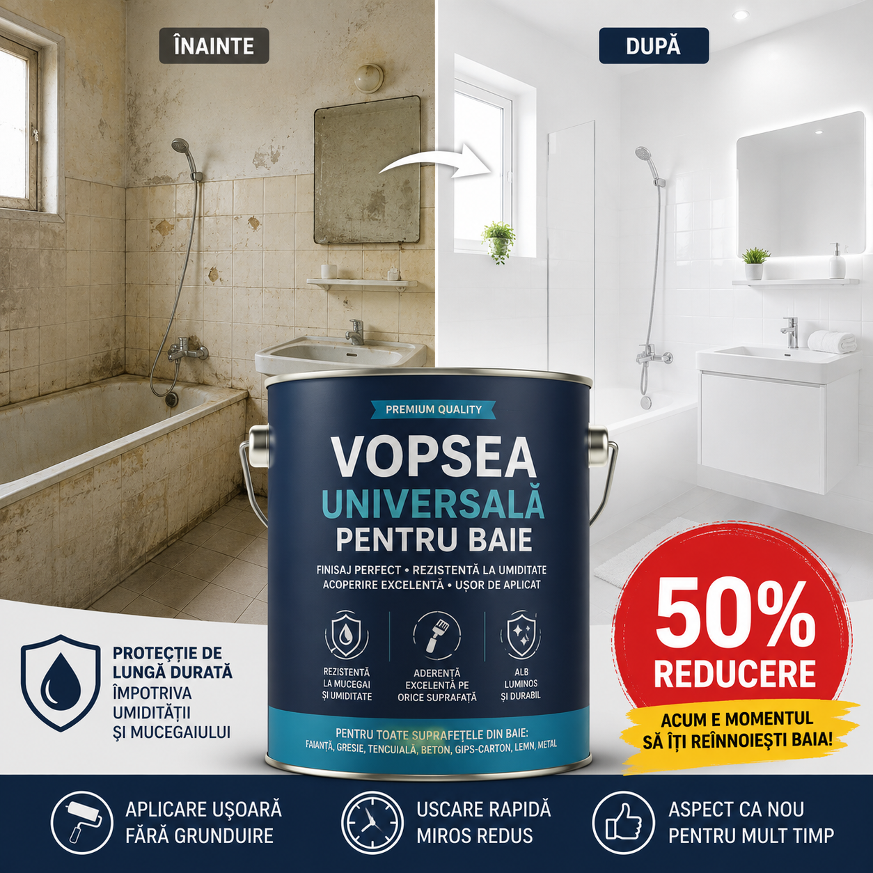 Vopsea ceramica pentru baie 