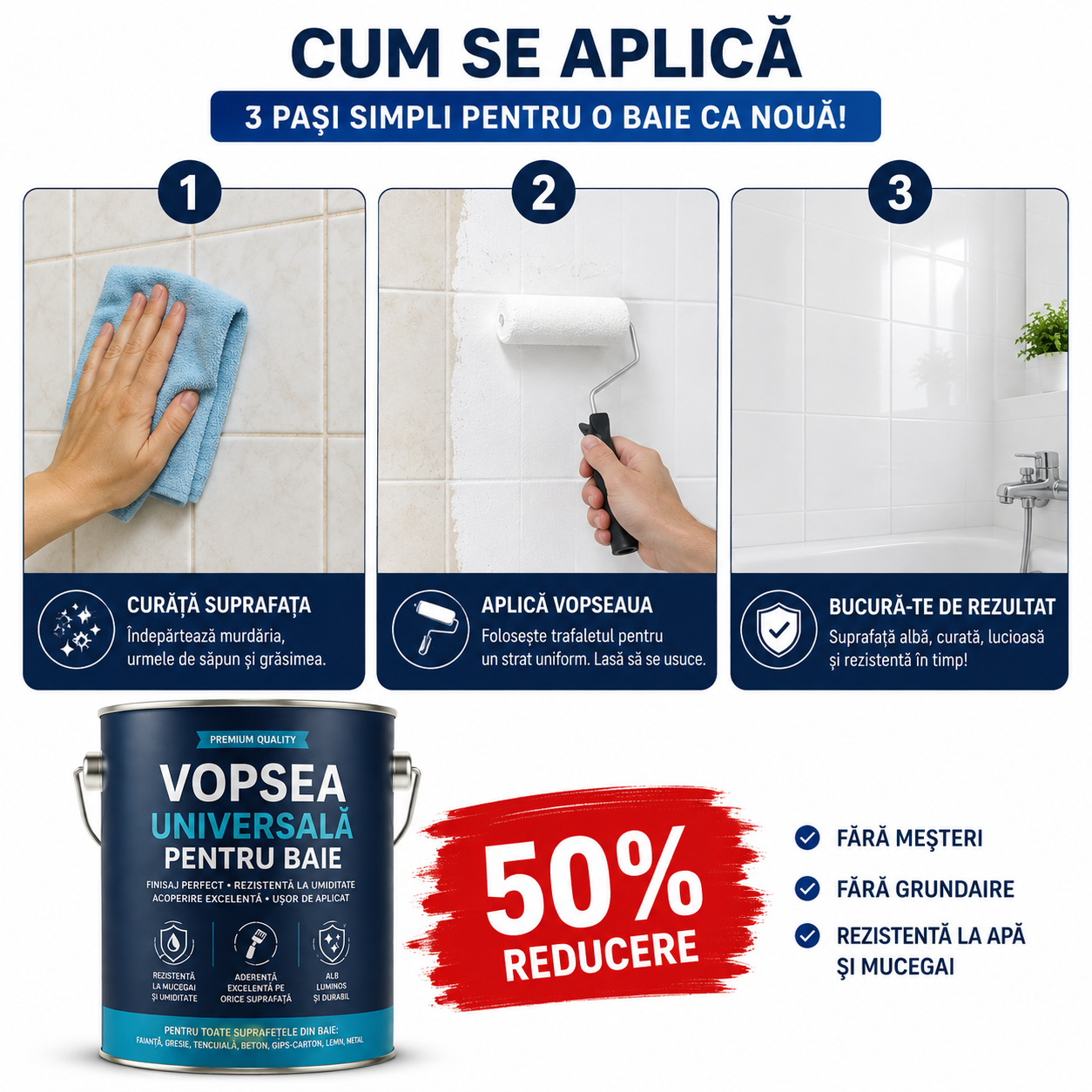 Vopsea ceramica pentru baie 