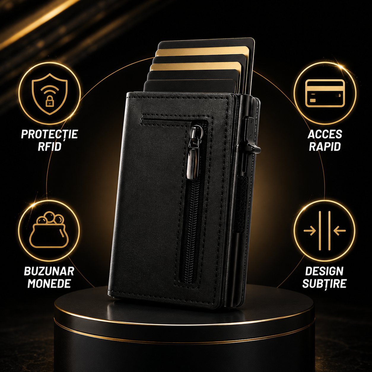 Portofel cu protecție RFID
